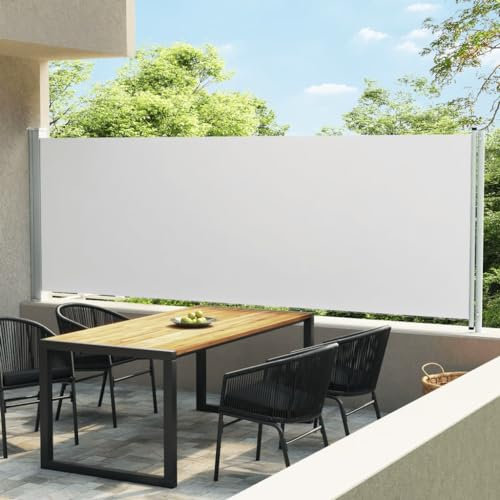 Terrassen-Markise Seitenmarkise 160x600 cm Creme