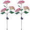 Solarlampen für Außen Garten Deko, Solar Hortensie Blumen Lampe, Gartenleuchten Solarleuchten für Außen IP65 Wasserdicht, Solar Hydrangea Gartendeko für Draußen, Balkon Deko Garten (2 Stück Rosa)