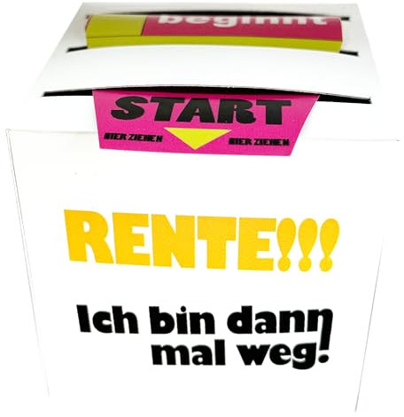 Tupf'n - Rentenkalender 365 Tage bis zur Rente aus der Spenderbox, Geschenk zur Rente, Abschneidkalender, Abreißkalender, 365 Selbstklebende Sticker (Weiß)