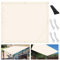 Toldo de lona impermeable, toldo para pérgola al aire libre, sin agujeros, bloqueo UV, resistente a la intemperie, con cuerdas y lazos, para pérgola, patio, balcón, cenador, jardín (2 x 3 m, blanco)