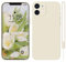 HGH für iPhone 12 Mini Hülle Silikon, Handyhülle für iPhone 12 Mini Case Ultra Dünne Rundumschutz mit Weichem Microfiber-Innenfutter Kratzfest Schutzhülle für iPhone 12 Mini 5.4 Retro-Weiß