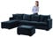 SYLC Samt Couch überzug L Form Sofabezug Ecksofa, Sofa Cover L Shape Stretch Mit Sitzkissen Rückenlehne, Universal Sofaüberwurf Waschbar (Navy Blue,Sofabezug 230-300cm)