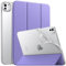 MoKo Funda para iPad Pro 11 Pulgadas M4 2024 (5ª Gen), Carcasa Delgada Protectora TPU con Soporte Plegable Cubierta Trasera Translúcida Auto Activación/Reposo, Púrpura Lavanda