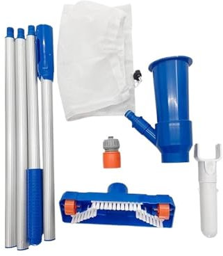 BUUNHI Kit Pulizia Piscina Kit di Pulizia per aspirapolvere per Piscine, Pulizia del Fondo della Piscina, Filtro per Piscina, Skimmer, Strumento per Piscina aspiratore Piscina(Plug Kit)