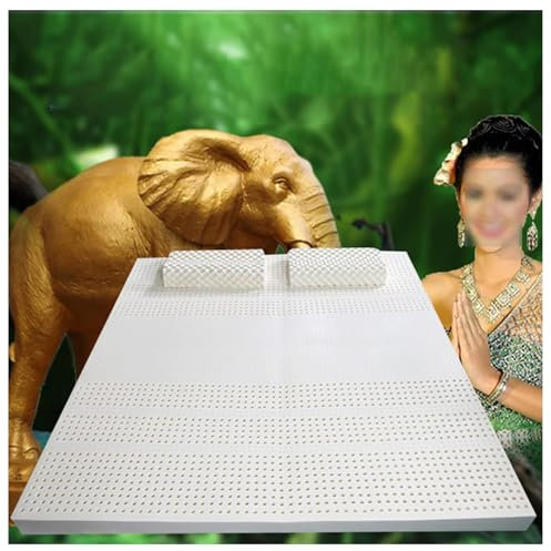 WKXTECZT Matratze Aus 100% Natürlichem, Weichem Latex, Schlichtes Design, Entspannende Latex-Matratze Für Schlafzimmer, Mit Auflage, Matratzenbezug Aus Naturlatex,1in,60x130cm