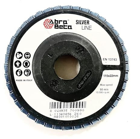 DISCO BILAMELLARE GR 60 / Ø 115mm / CONFEZIONE DA 20 PZ/PER ACCIAIO, FERRO E METALLO/ZIRCONIO/DISCHI LAMELLARI/DISCHI ABRASIVI