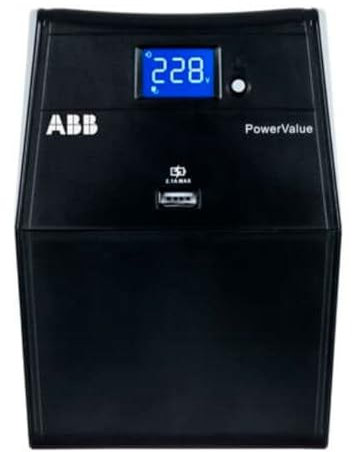ABB PowerValue 11LI Up Sistema de alimentación ininterrumpida (UPS/SAI) Línea interactiva PowerValue 1000 VA (4NWP100172R0001), 3 Minutos, Negro