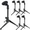 6 Pack Desktop Mic Stand Desk, Microphone Tripod Portable Foldable Table Microphone Stand Universal Adjustable Mic Holder with Mic Clip Compatible With Samson