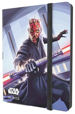 Gamegenic, Star Wars: Unlimited Casual Album 18-Pocket, Zubehör | Sammelalbum mit 20 Seiten, 18 seitliche Taschen, bis zu 360 eingehüllte Karten, Motiv: Qui-Gon Jinn/Darth Maul