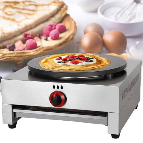 Kommerzielle Crêpe-Maschine, Antihaft-Crêpe-Pfanne, Crêpe-Grillplatte, Pfannkuchenmaschine 15,7 Zoll, Pfannkuchen-Grillplatte, Blintzes-Maschine