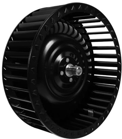 NUOBESTY Range Hood Fan Replacement Exhaust Fan Cover Kitchen Vent Motor Accessory Metal Wind Wheel 216x70x10mm Right Shaft Depth 27mm for Cooker Hood