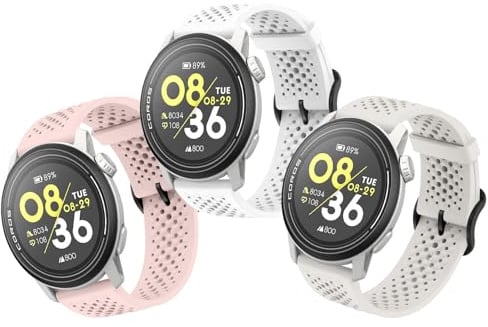 OUTPUTBT Silikon Armband 22mm für Coros Pace 4/3/PACE Pro/Apex 2 Pro/Apex Pro/Apex 46mm Sport Atmungsaktiv Ersatzarmband für Coros Vertix Damen Herren
