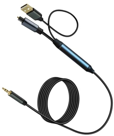 Wsdsgz Adaptateur USB 3,5 mm vers son optique USB vers SPDIF convertisseur numérique pour ordinateur portable connexion câble son analogique