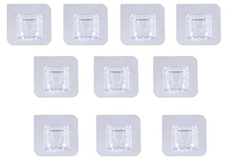 Double-Sided Adhesive Wall Hooks Waterproof Oilproof Reusable Seamless Hanging Hook for Kitchen Bathroom Command Door Towel Stick On Holder Coat Suction Wall Hanger Over Heated Clothes