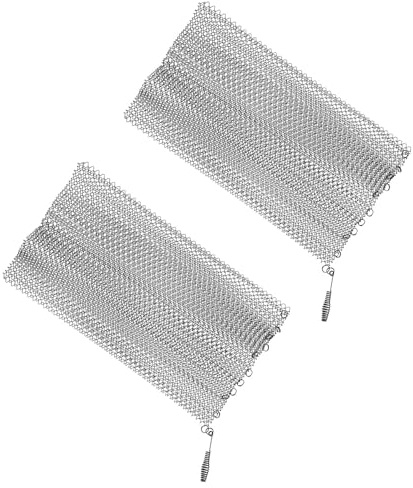 HIAKDOFT 2Pcs Fireplace Mesh Screen Curtain 24 X 20 Metal Wire Mesh Panels Fire Screen Curtains Indoor Fireplace Cover Spark Guard