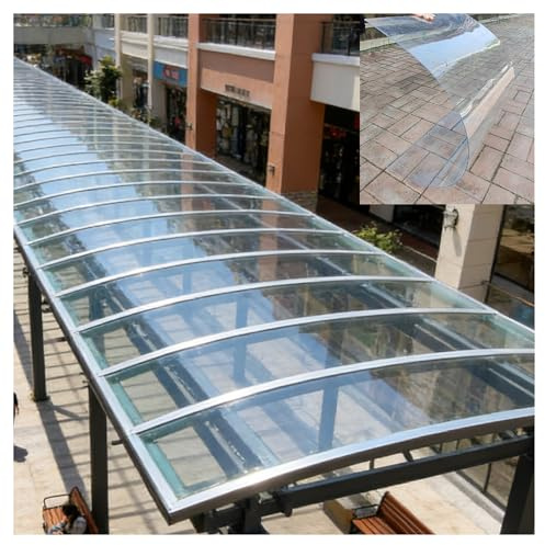 Plaques de Toiture Polycarbonate Transparent, Panneaux Serre Polycarbonate Transparent 1 Mm Épaisseur pour Pluie, Neige, Serres, Abris Jardin, Faciles Nettoyer(1.5x2m/4.92x6.56ft)