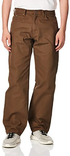 Dickies Men’s Relaxed Fit Sanded Duck Carpenter Jean, Timber, 38W x 32L