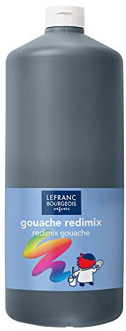 Lefranc Bourgeois - Gouache liquide Redimix pour enfants - Bouteille 2L - Noir