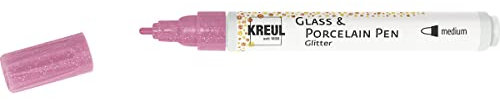 Kreul hobby Line 16503 – porcellana con vetro glitter, 1 – 3 mm, rosa