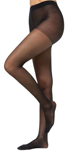 Nur Die Fit in Form 40 DEN starke Stützwirkung semi-blickdichte Fein-Strumpfhose seidig matte Optik entlastet die Beine Komfortbund Damen, schwarz, S