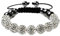 Shamballa-Armband 11 10 mm Weiß