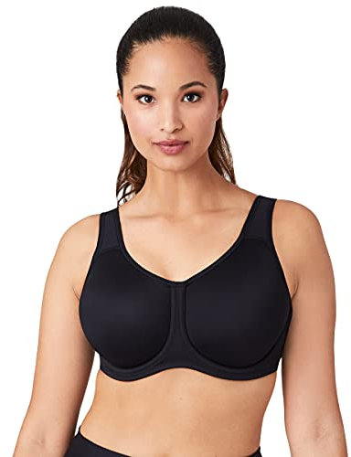 Wacoal Women's Underwire Sport Bra, Black, 42DD