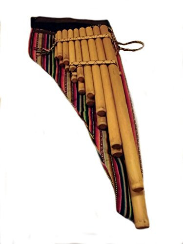 Alpacaandmore Große Toyo Konzert Panflöte Bambus 90 cm groß 16 Tubes original peruanisches Instrument (90 cm)