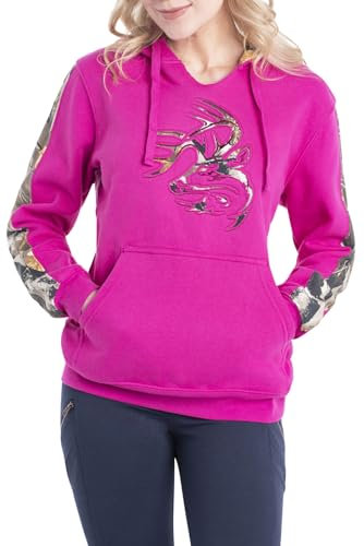 Legendary Whitetails Outfitter - Sudadera con Capucha para Mujer, diseño de Camuflaje, Color Fucsia, Talla XXL