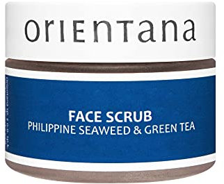 Orientana - Gel Gesichtspeeling Für Frauen | Philippinische Algen & Grüner Tee & Aloe Vera | 100% Natürlich & Vegan | Mildes Bio Peeling Für Gesicht | Fettige Haut Mischhaut Akne & Pickel - 50g