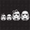 speedwerk-motorwear Star Wars Family with 1 Girl + 1 Boy - Sticker