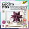 folia 400/1515 - Bastelset Bascetta Stern Winterornament lila/silber, 32 Blatt, 15 x 15 cm, fertige Größe des Papiersterns ca. 20 cm, mit ausführlicher Anleitung - ideal zur zeitlosen Dekoration