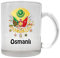 WB wohn trends Tee-Glas mit beidseitigem Motiv ~ Wappen Osmanisches Reich Osmanlı ~ Farbe: Milchglas ~ Kaffee-Tasse mit Motiv