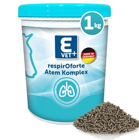 Eggersmann Mein Pferdefutter E-Vet respirOforte 1 kg - Ergänzungsfuttermittel für Pferde mit Atemwegsproblemen - Unterstützung der Bronchien & Atemwege - Pferdefutter mit schleimlösenden Kräutern