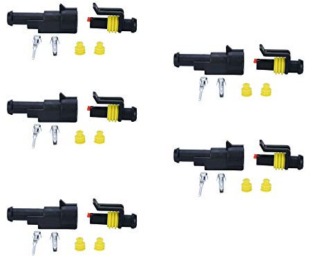 Mintice 5 X 1 vie Pin kit presa auto impermeabile connettore elettrico con AWG calibro Terminali Spina Cavo Presa marino