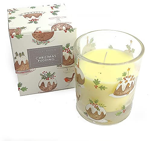 Gisela Graham Christmas Pudding Large Boxed Candle