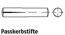 KS Tools - Perno per intaglio ISO 8745, in acciaio, 6 x 40, 100 pezzi