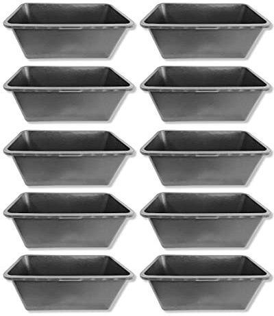10er Set DEWEPRO® Mörtelwanne - Mörtelkasten - Baueimer für Garten und Baustelle, Kunststoffwanne eckig 60 Liter