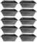 10er Set DEWEPRO® Mörtelwanne - Mörtelkasten - Baueimer für Garten und Baustelle, Kunststoffwanne eckig 60 Liter