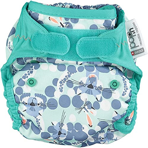 Close Wiederverwendbare Popup-in-Windel-Abdeckung, V2, Bambus, mit Klettverschluss, Kollektion von Geburt bis Töpfchen, Snow Leopard, Unisex