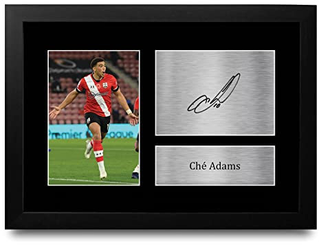 HWC Trading FR A4 Che Adams Southampton Gifts Printed Signed Autograph Picture for Football Fans and Supporters - A4 Framed