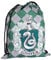 Harry Potter Turnbeutel - Slytherin Sportbeutel Rucksack Stoffrucksack mit Kordelzug Grau/Grün