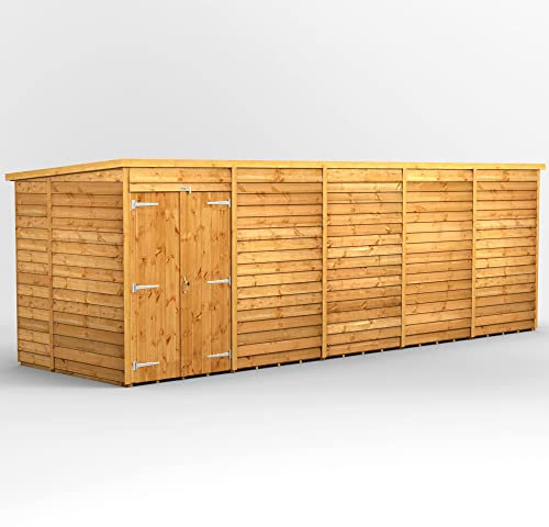 Power Holzschuppen, 50,8 x 15,2 cm, überlappend, fensterlos, aus Holz, 20 x 6 cm