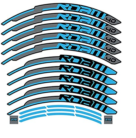 BUSEB Fahrradradaufkleber Mountainbike R.O.A.M 40 Rad Set Aufkleber MTB -Fahrradabziehbilder 27,5 Zoll und 29 -Zoll -Felgenaufkleber (Color : 29er Blue)