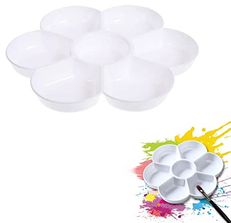 Paletas de Mezclas,Paleta de Pintura,Paleta de Pintor,Bandeja de Pintura para Niños,Dibujo de Niños,Paleta de Colores,para Estudiantes de Arte,Mini y Fácil de Llevar,Forma de Ciruela