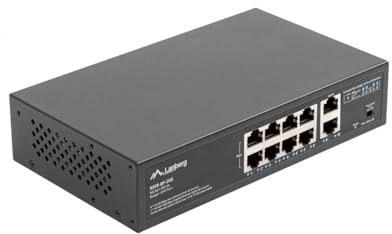 Lanberg Switch PoE+ Rack 10/19 RSFE-8P-2GE-120