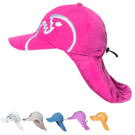 iQ-UV Sonnenhut für Kinder UPF 50+ Cap mit Nackenschutz - Leichte atmungsaktive UV Mütze für Kids - Wasser-Sonnenhut mit UV Schutz 50 TÜV geprüfte Schirmmütze für maximalen Sonnenschutz