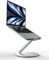 LULULOOK Laptop Stand with 360° Rotating Base, Foldable Adjustable Height Laptop Holder for Desk, All Aluminum Notebook Stand for MacBook pro 2023, Air, Dell XPS, Lenovo, All Laptops 10-17, Sliver