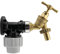 20mm MDPE Wall Flange Kit – Wall Plate Elbow ½ Brass Garden Tap with Barb Hose Fitting and PTFE Tape – Easy to Install Hose Connector for Backyard, Around the House, Farmhouse. Set by MYPURECORE