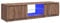 vidaXL TV Schrank mit LED-Leuchten Lowboard TV Möbel Tisch Board Sideboard Fernsehschrank Fernsehtisch HiFi-Schrank Braun Eichen-Optik 140x40x36cm