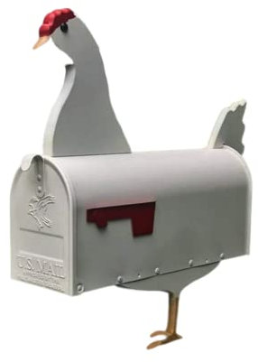 Einzigartiger Briefkasten für Huhn, Kuh, Pferd, Außenbereich, wetterfest, Ornament, Garten, Hof, Dekoration, Huhn